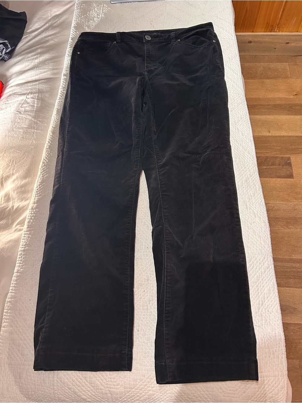 Calvin Klein Jeans Men's Black Corduroy Straight-Leg Pants